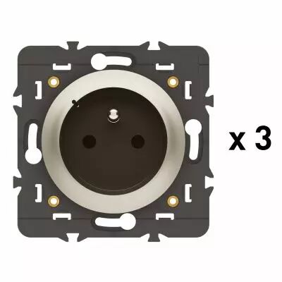 Pack 3 prises connect�es C�liane with Netatmo 16A sans plaque titane (067639A)