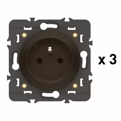 Pack 3 prises connect�es C�liane with Netatmo 16A sans plaque graphite (067645A)