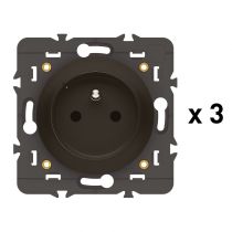 Pack 3 prises connectées Céliane with Netatmo 16A sans plaque graphite (067645A)