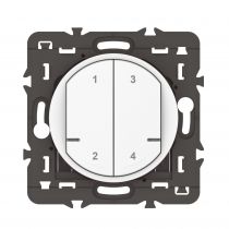 Commande sans fils 4 scénarios Céliane with Netatmo sans plaque blanc (067755A)