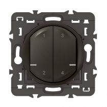 Commande sans fils 4 scénarios Céliane with Netatmo sans plaque graphite (067757A)