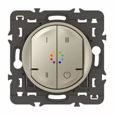Commande sans fils multicouleurs C�liane with Netatmo - titane sans plaque (067768)