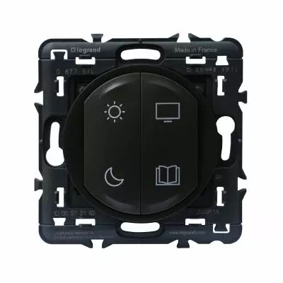 Commande sc�nario jour/nuit/TV sans fils sans pile C�liane with Netatmo graphite (067787L)