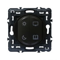 Commande scénario jour/nuit/TV sans fils sans pile Céliane with Netatmo graphite (067787L)
