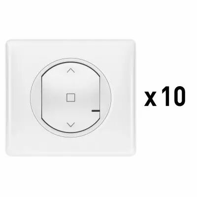 Lot de 10 inters connect�s pour volet roulant/store C�liane with Netatmo blanc (100064A)
