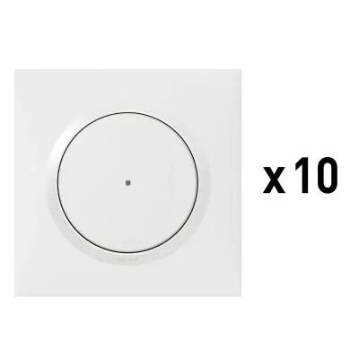 Lot de 10 interrupteurs (option variateur) connect�s dooxie with Netatmo - blanc (100086)