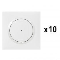 Lot de 10 interrupteurs (option variateur) connectés dooxie with Netatmo - blanc (100086)