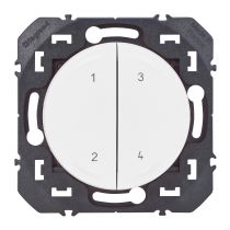 Commande 4 scénarios sans fil sans pile dooxie with Netatmo - blanc (600091L)