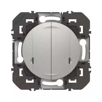 Interrupteur double avec Neutre connect� dooxie with Netatmo sans plaque alu (600182A)