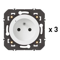 Pack 3 prises connectées dooxie with Netatmo 16A sans plaque blanc (600698A)