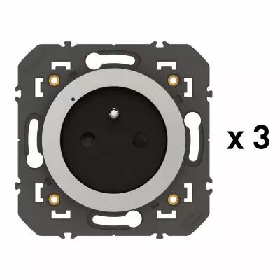 Pack 3 prises connect�es dooxie with Netatmo 16A sans plaque alu (600798A)