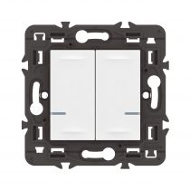 Interrupteur double avec Neutre connecté Mosaic with Netatmo sans plaque blanc (077702LA)