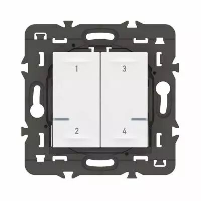 Commande sans fils 4 sc�narios Mosaic with Netatmo sans plaque blanc (077709LA)