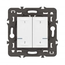 Commande sans fils 4 scénarios Mosaic with Netatmo sans plaque blanc (077709LA)