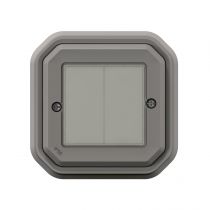Commande double Self-e pour éclairage et prise Plexo with Netatmo complet gris (069819L)