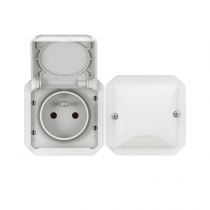 Prise de courant connectée Plexo with Netatmo 2 postes blanc (069882L)