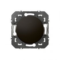 Poussoir simple dooxie 6A 250V~ - finition noir (600204)