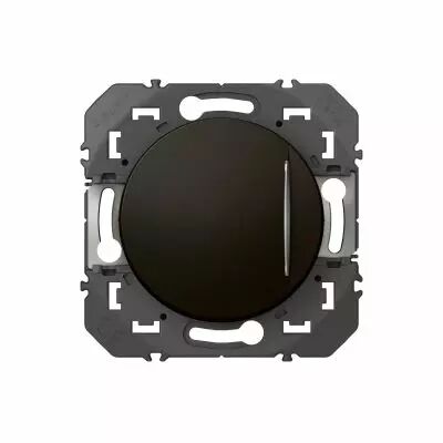 Interrupteur ou va-et-vient avec voyant t�moin dooxie 10AX 250V~ - noir (600209)