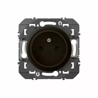 Prise de courant easyr�no 2P+T faible profondeur dooxie 16A - noir (600528)