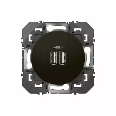 Double chargeur USB Type-A dooxie 3A 15W - noir (600543)