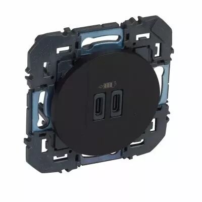 double chargeur usb type-c dooxie 3a 15w - noir (600862)