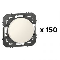 Lot de 150 interrupteurs ou va-et-vient dooxie 10AX 250V~ finition blanc (600610)