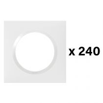 Lot de 240 plaques carrées dooxie 1 poste finition blanc (600614)