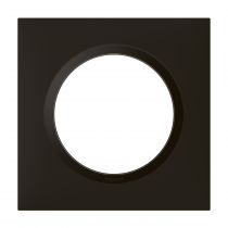 Plaque carrée dooxie 1 poste finition noir (600891)