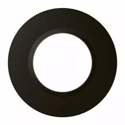 Plaque ronde dooxie 1 poste finition noir (600994)