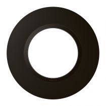 Plaque ronde dooxie 1 poste finition noir (600994)