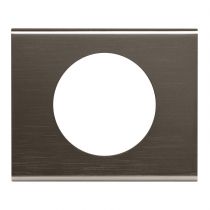 Plaque Céliane Matières 1 poste - finition Black Nickel (069031)