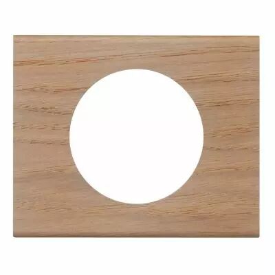 Plaque C�liane Mati�res 1 poste - finition Ch�ne Blanchi (069051)