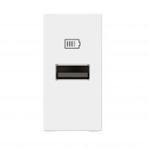 Prise USB Type-A 3A Mosaic - 1 module blanc pour poste de travail (077650L)
