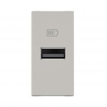 Prise USB Type-A 3A Mosaic - 1 module alu pour poste de travail (077651L)