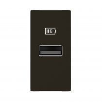Prise USB Type-A 3A Mosaic - 1 module noir pour poste de travail (077652L)