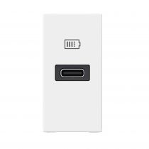 Prise USB Type-C Power Delivery Mosaic - 1 module blanc pour poste de travail (077690L)