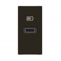 Prise USB Type-C Power Delivery Mosaic - 1 module noir pour poste de travail (077692L)
