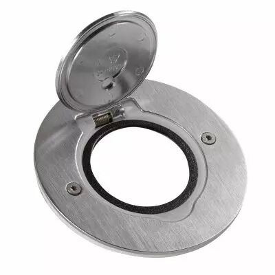 Platine de sol ronde � �quiper de m�canisme Mosaic 1 poste - inox bross� (089701)