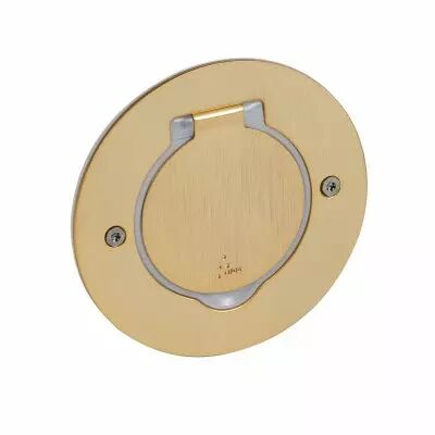 Platine de sol ronde � �quiper de m�canisme Mosaic 1 poste - dor� bross� (089711)