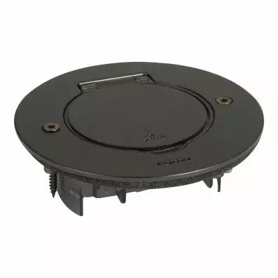 Platine de sol ronde � �quiper de m�canisme Mosaic 1 poste - acier brun bross� (089751)