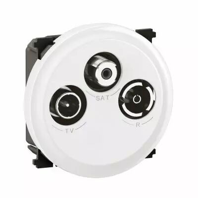 Prise TV R-SAT DAB+ C�liane complet Blanc format D�p�t (CF0388)
