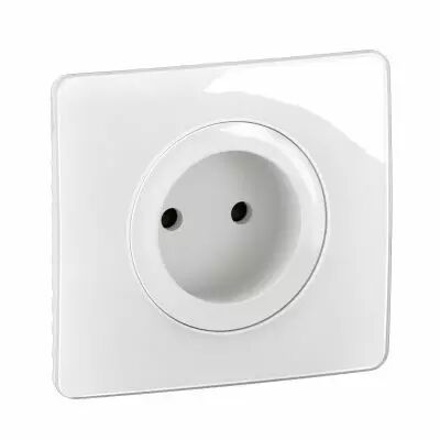 Prise 2P C�liane complet Blanc (CG0110)
