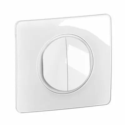 Double interrupteur ou va-et-vient C�liane 10AX complet Blanc (CG2001)
