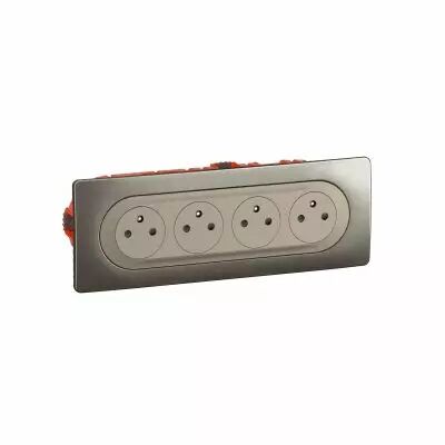 Kit 4x2P+T Surface compacte pr�c�bl�e C�liane + bo�te - complet Titanium (CO0114)