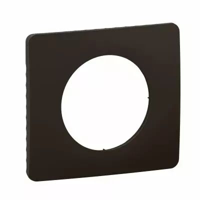 Plaque C�liane 1 poste - Noir Mat emballage GD (CP0121)