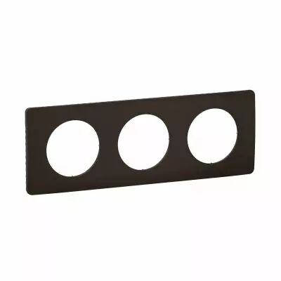 Plaque C�liane 3 postes - Noir Mat emballage GD (CP0123)