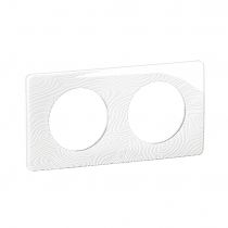 Plaque Céliane 2 postes - Blanc Relief emballage GD (CP0622)