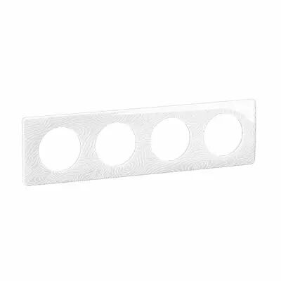 Plaque C�liane 4 postes - Blanc Relief emballage GD (CP0624)