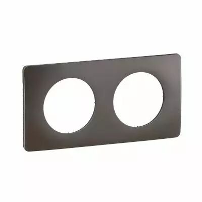 Plaque C�liane 2 postes - Gris Cendr� emballage GD (CP1022)