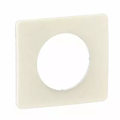 Plaque C�liane 1 poste - Blanc Amande emballage GD (CP1121)